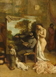 Das Atelier des Künstlers, eine echte Allegorie (Detail)